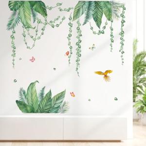 decalmile Pegatinas de Pared Planta Tropicales Verdes Vinil…
