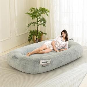 MAXYOYO Puf para perro humano, 185 x 115 x 30 cm, cama giga…