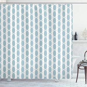 ABAKUHAUS Azul Cortina de Baño, Vintage 60s Cadena Ronda, M…