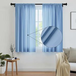 Encasa Homes Cortinas sólidas de poliéster con Atado, 140x1…