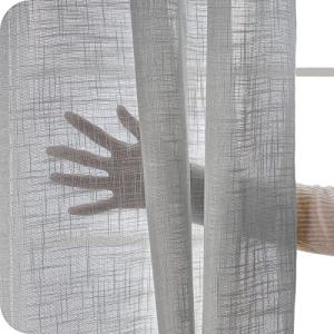 Topfinel Cortinas Dormitorio Cortas Efecto Lino Cortinas Co…