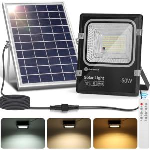 Aigostar - Foco solar exterior con mando a distancia，50W，re…