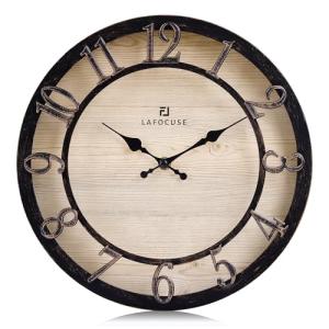 Lafocuse 30cm Reloj de Pared Numeros 3D Vintage, Silencioso…