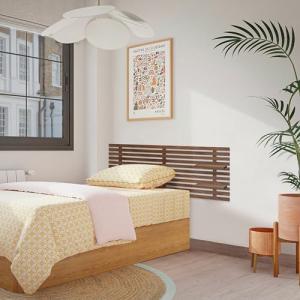DHOME Cabecero con Estantes de Madera reciclada DM Colgante…