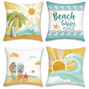 Bonhause Fundas Cojines Playa 45 x 45 cm Funda de Almohada…