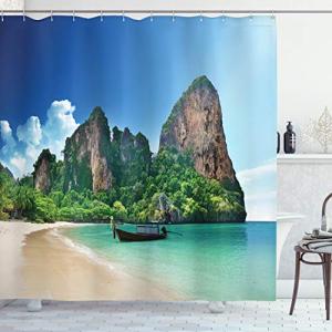 ABAKUHAUS Tropical Cortina de Baño, Tailandia acantilado de…