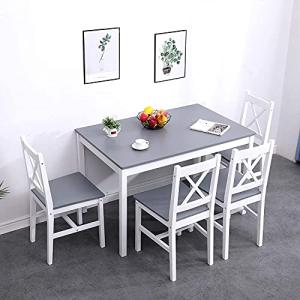 DlandHome Juego de 5 Piezas de Mesa de Comedor con 4 sillas…