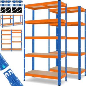 MASKO® Juego de 2 estanterías para cargas pesadas, 160 x 90…