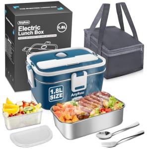 Anykuu 100W 1.8L Fiambrera Electrica Extra Grande 3 en 1 Ta…