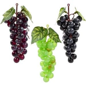 volumoon 3 Piezas Decoración de UVA Artificial, Uvas Artifi…