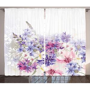 ABAKUHAUS Lavanda Cortinas, Rosa púrpura de Las Flores, Sal…