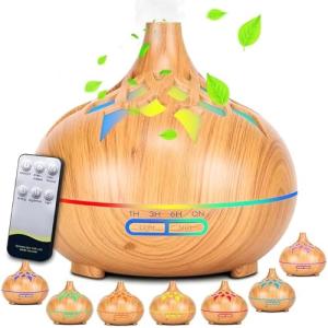 MKAKYES Difusor Aceites Esenciales, Humidificador Ultrasóni…