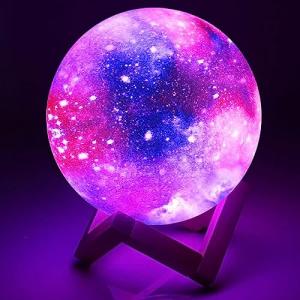 BAKTH Lámpara Luna 3D, 16 colores Luz nocturna LED decorati…