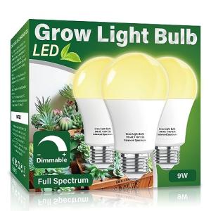 3 Pack A19 Full Spectrum LED Grow Light Bulb Indoor Grow Li…