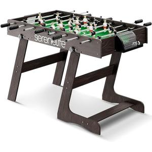 SereneLife futbolín Plegable, Tamaño Completo, de 48" con 2…