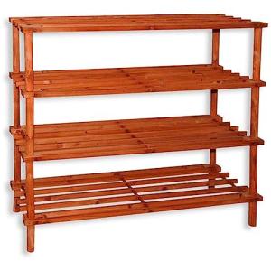 AC - Zapatero de 4 Niveles - Fabricado en Madera Natural -…