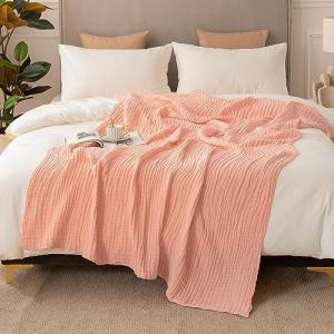 EMME Manta de algodón tamaño Queen para Cama, Suave y Grand…