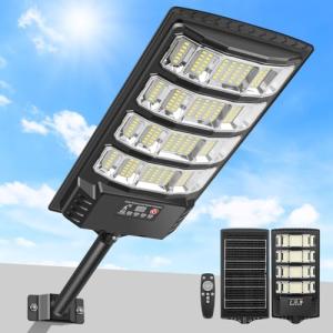 LEKIA Farolas Solares Exteriores, Potente Farola Solar con…