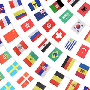 YuChiSX Juego de 100 Banderas de países Diferentes, Bandera…