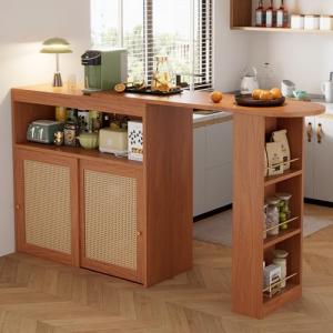 sogesfurniture Mesa de bar de cocina con gran espacio de al…