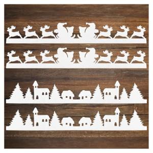 COM-FOUR® 4X Guirnalda Decorativa de Invierno - Cinta Decor…