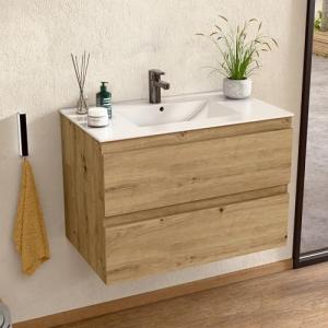 BELLOBATH - Mueble Baño Suspendido con Lavabo de Cerámica,…