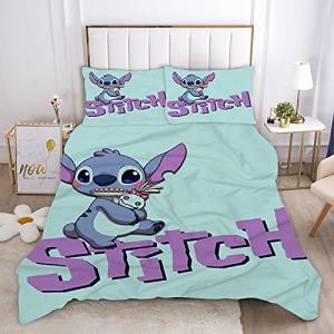 Fgolphd Ropa de cama Lilo & Stitch Anime funda de almohada…