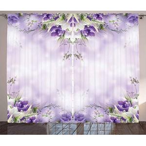 ABAKUHAUS Floral Cortinas, Flor de Primavera Bloom, Sala de…