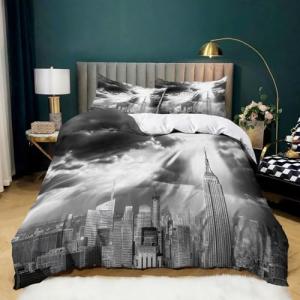 Funda Nordica Cama 90 de 3 Piezas Horizonte de la Ciudad de…