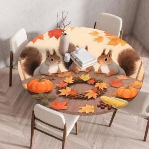 Chickwin Mantel Redondo Antimanchas Lavable, Mantel Ajustab…