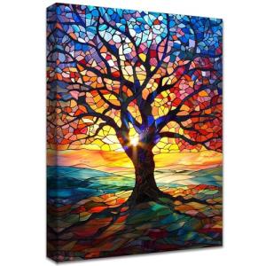 Colorido Árbol de la Vida Marco de madera Cuadros Modernos…