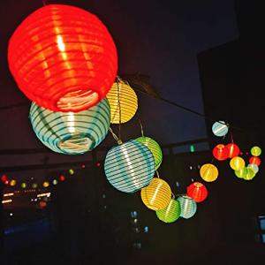 Ibello Farolillos Guirnaldas Luces Exterior Impermeable bla…