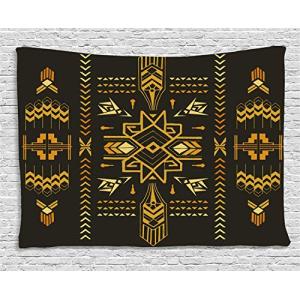 ABAKUHAUS Geométrico Tapiz de Pared, Tribal Azteca De La Ve…