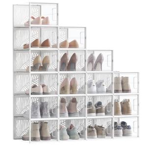 SONGMICS Cajas para Zapatos Transparentes, 18 Cajas de Zapa…