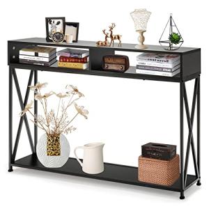 GIANTEX Mesa de Consola Industrial 3 Niveles, Mesa Estrecha…