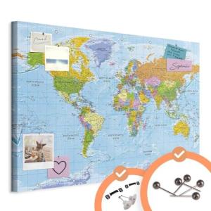 murando - Mapamundi con tablero para clavar chinchetas 120x…