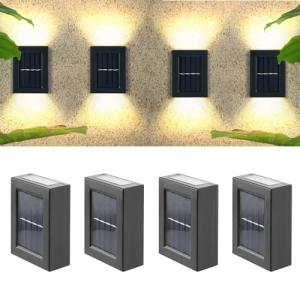 YUNYODA 4 Piezas Luces Solares de Pared, Aplique Solar Exte…