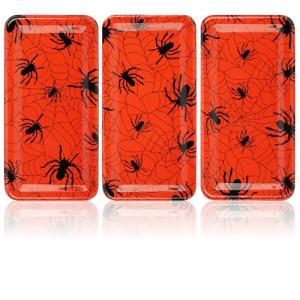 com-four® 3x Platos de plástico de Halloween - Platos decor…