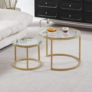 BenyLed Juego de 2 Mesa Nido Salon, Mesa Nido Pequeña para…