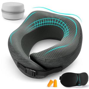 Zouway Almohada Viaje, Cojin Cuello Viaje Fabricado con 100…