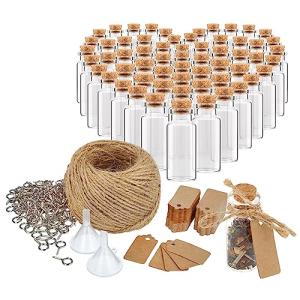 com-four® 60x 10 ml botellas de vidrio, juego con accesorio…