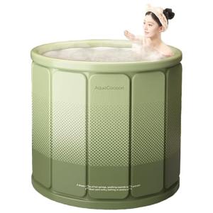 Simcat Bañera plegable portátil, 70 x 65 cm, bañera de hiel…