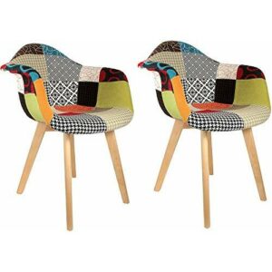 THE HOME DECO FACTORY HD3096 Lote DE 2 SILLONES Coloridos E…