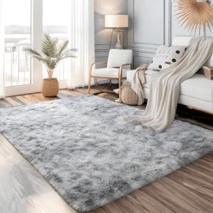 Lanyesky Alfombra Grande de Pelo Largo esponjoso y Lavable,…