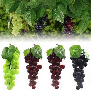 Guador 4 racimos de racimo de uvas artificiales, fruta arti…