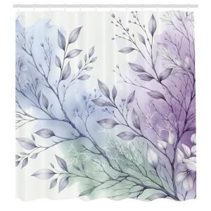 ABAKUHAUS Cortina de Baño Lavanda, Escenario de Ensueño de…