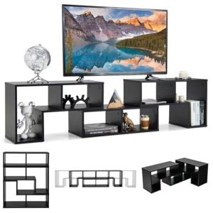 COSTWAY Consola de TV de 3 Piezas,Moderno Centro de Entrete…