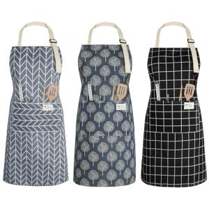 Vicloon Delantal de Cocina Ajustable, 3pcs Delantal de Coci…