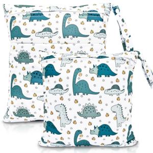 HOTLIKE Bolsa de Pañales, 2PCS Bolsa Impermeable Reutilizab…