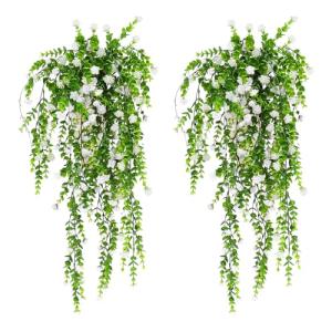 Zfseyuh 2 Piezas Flores Artificiales Colgantes Plantas Colg…